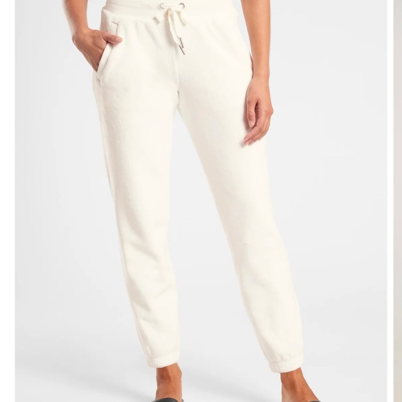 BUNDLE!!  Athleta Double Kozy Karma Black and Cream Jogger Pants - Picture 5 of 8